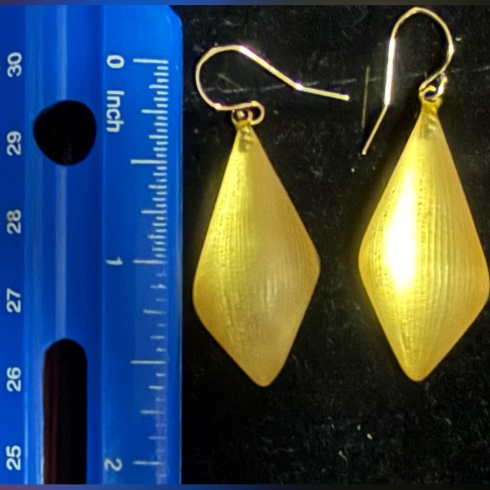 Alexis Bittar Gold Lucite Earrings - Picture 2 of 5